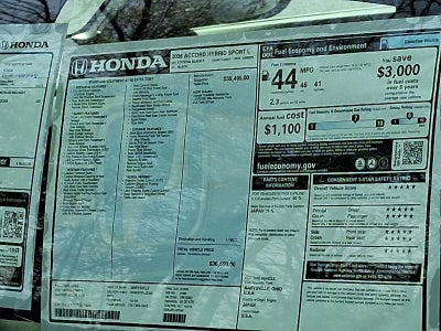 2026 Honda Accord Hybrid Sport-L Sedan