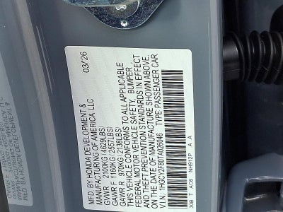 2026 Honda Accord Hybrid Touring Sedan