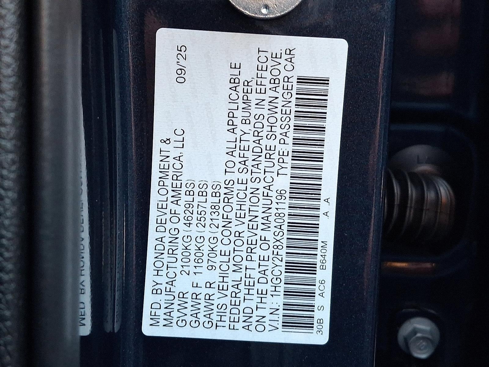 2025 Honda Accord Hybrid Touring Sedan