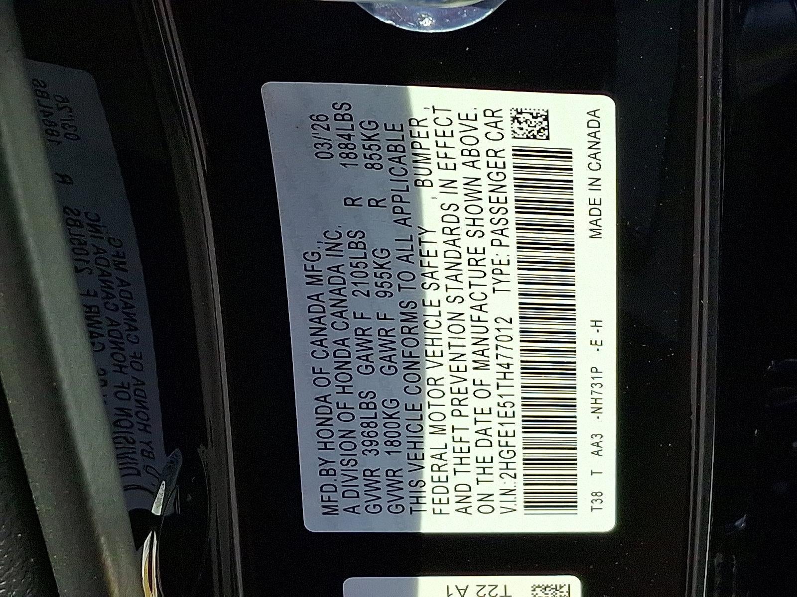 2026 Honda Civic Si Si Manual Sedan