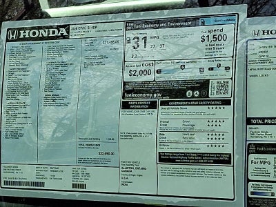 2026 Honda Civic Si Si Manual Sedan