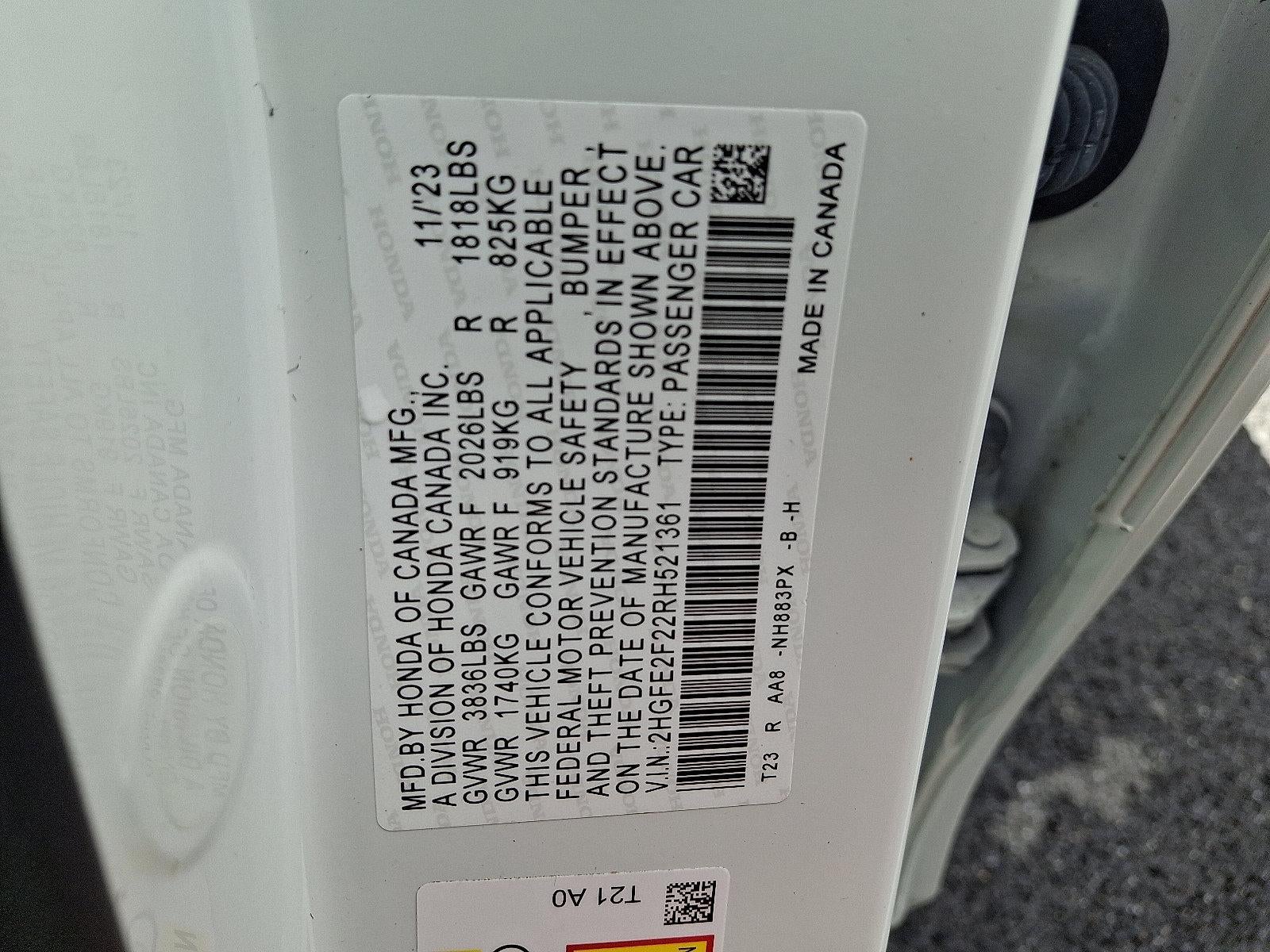 2024 Honda Civic Sedan LX CVT