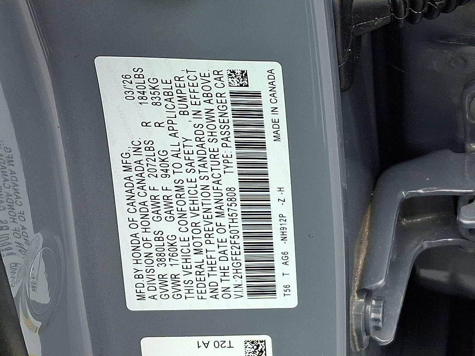 2026 Honda Civic Sedan Sport CVT