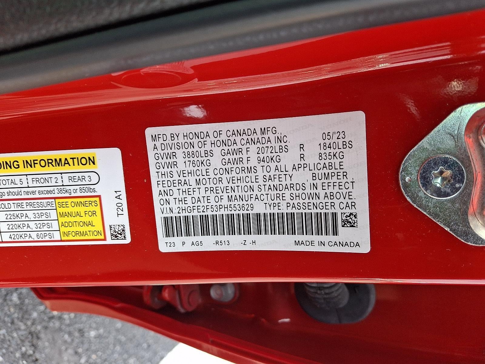 2023 Honda Civic Sedan Sport CVT
