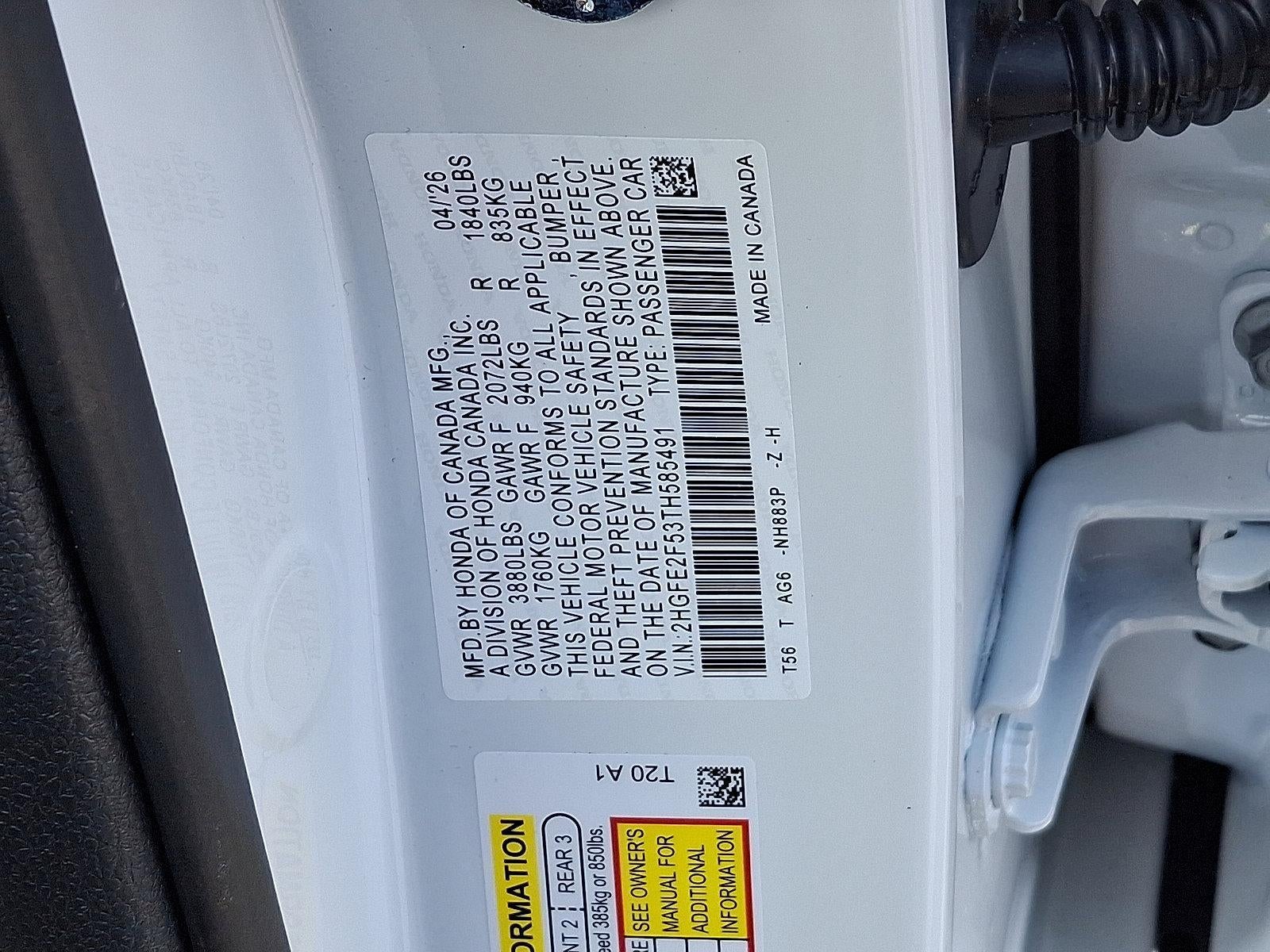2026 Honda Civic Sedan Sport CVT