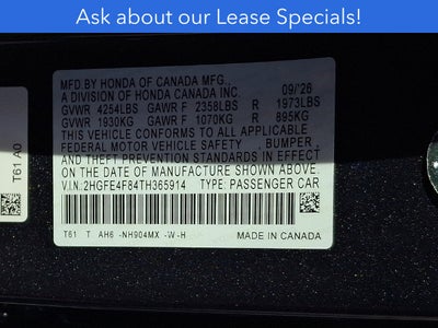 2026 Honda Civic Hybrid Base