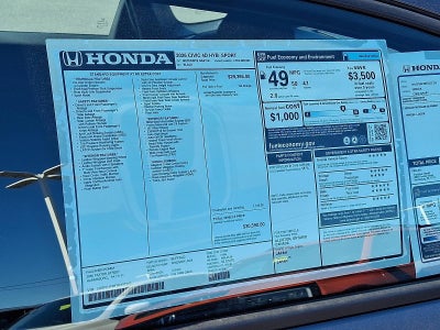 2026 Honda Civic Sedan Hybrid Sport CVT