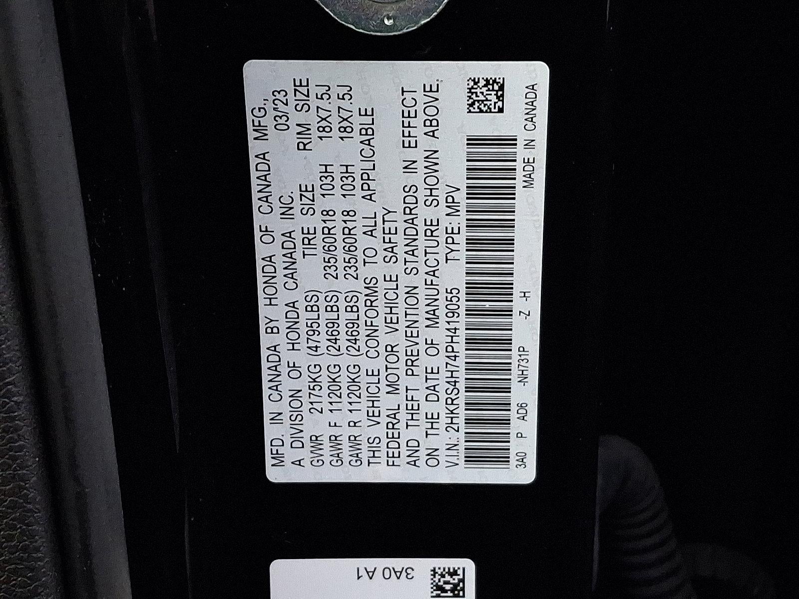 2023 Honda CR-V EX-L AWD w/o BSI