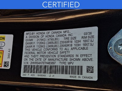 2026 Honda CR-V EX-L **CERTIFIED**