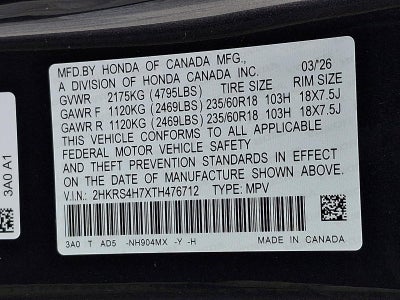 2026 Honda CR-V EX-L AWD