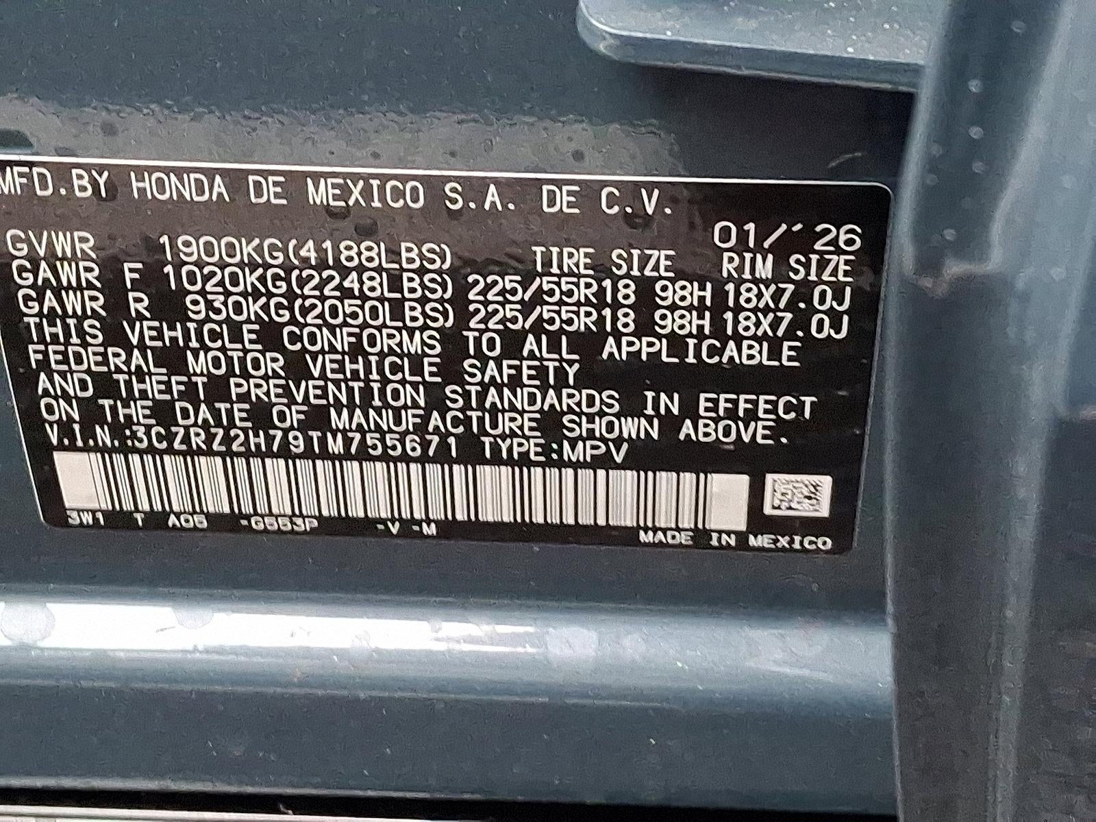 2026 Honda HR-V EX-L AWD CVT