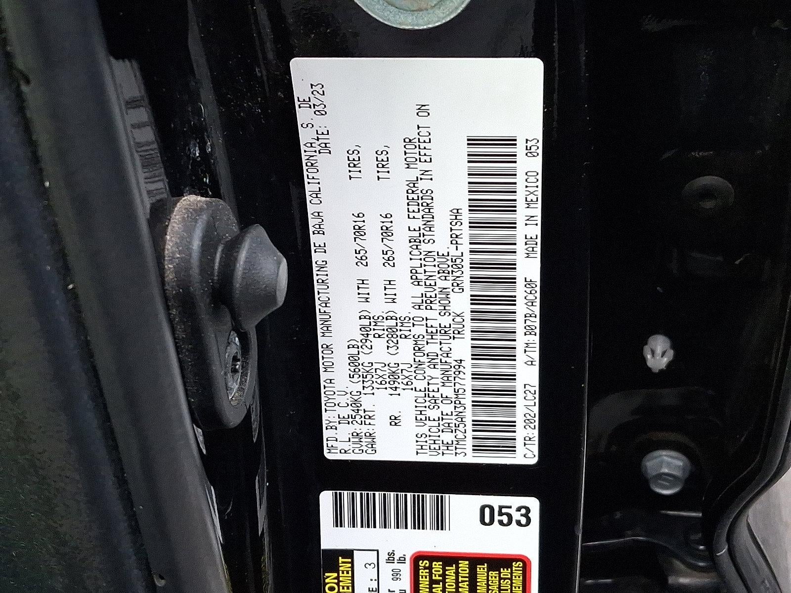 2023 Toyota Tacoma 4WD 4WD SR Double Cab 5' Bed V6 AT (GS)