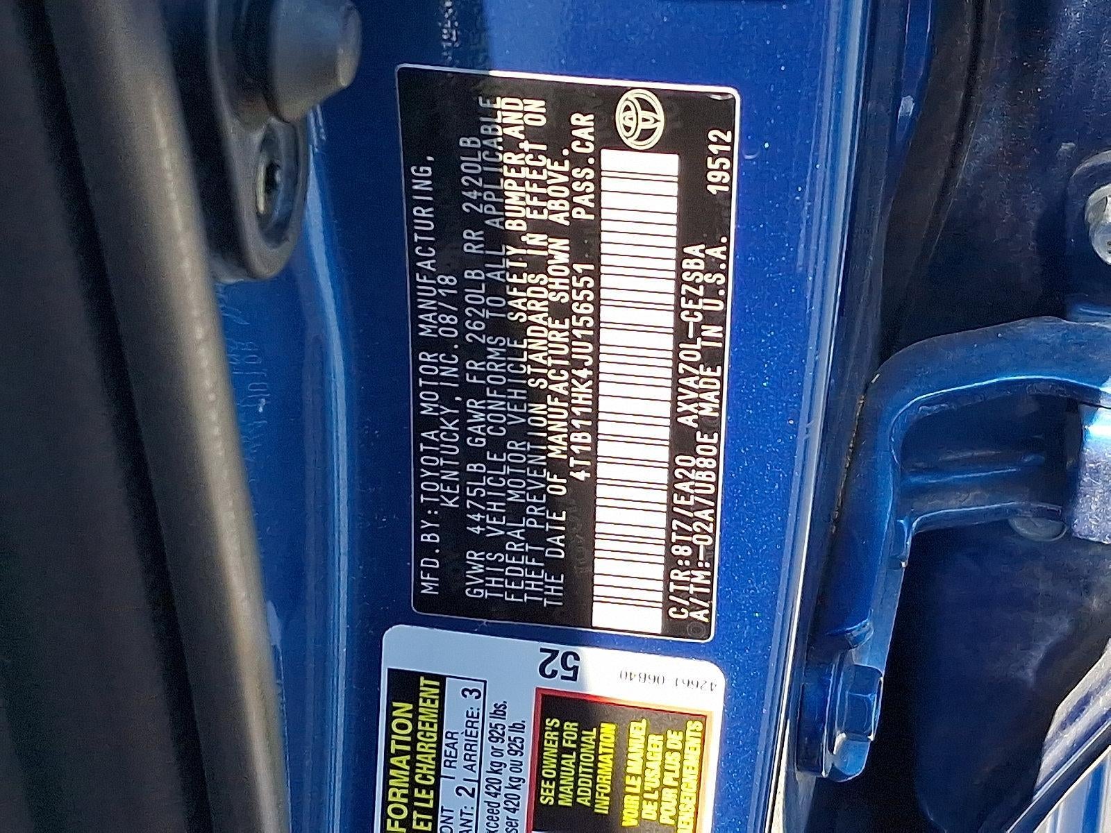 2018 Toyota Camry SE Auto (SE)