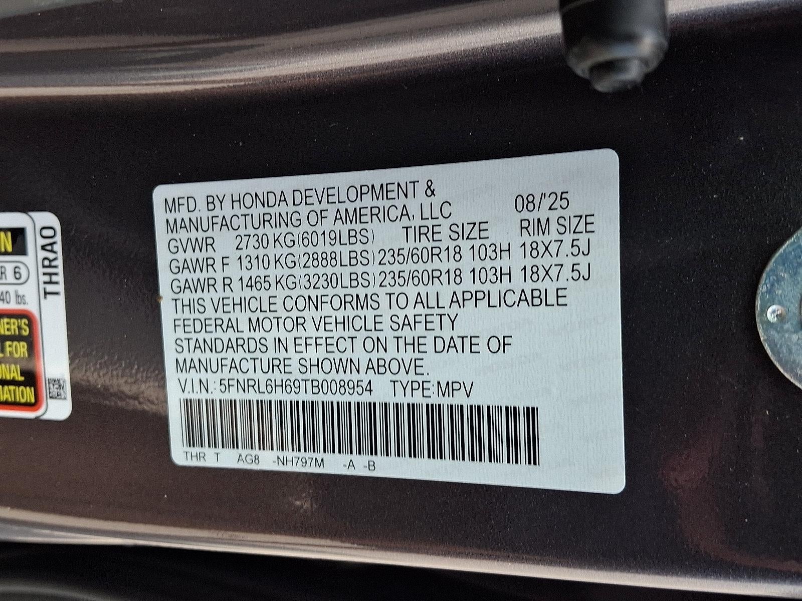 2026 Honda Odyssey EX-L Auto