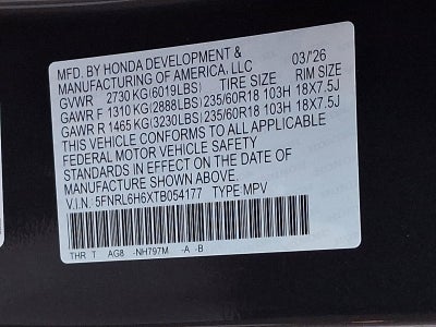 2026 Honda Odyssey EX-L Auto