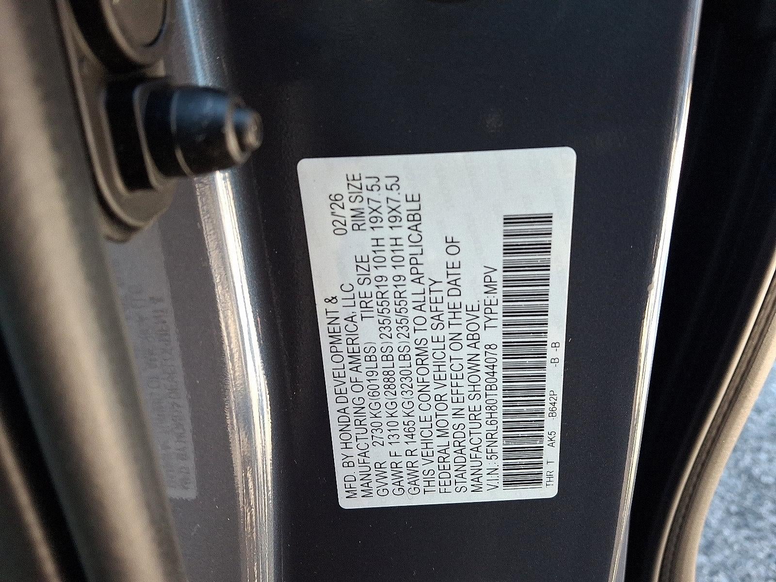 2026 Honda Odyssey Touring Auto