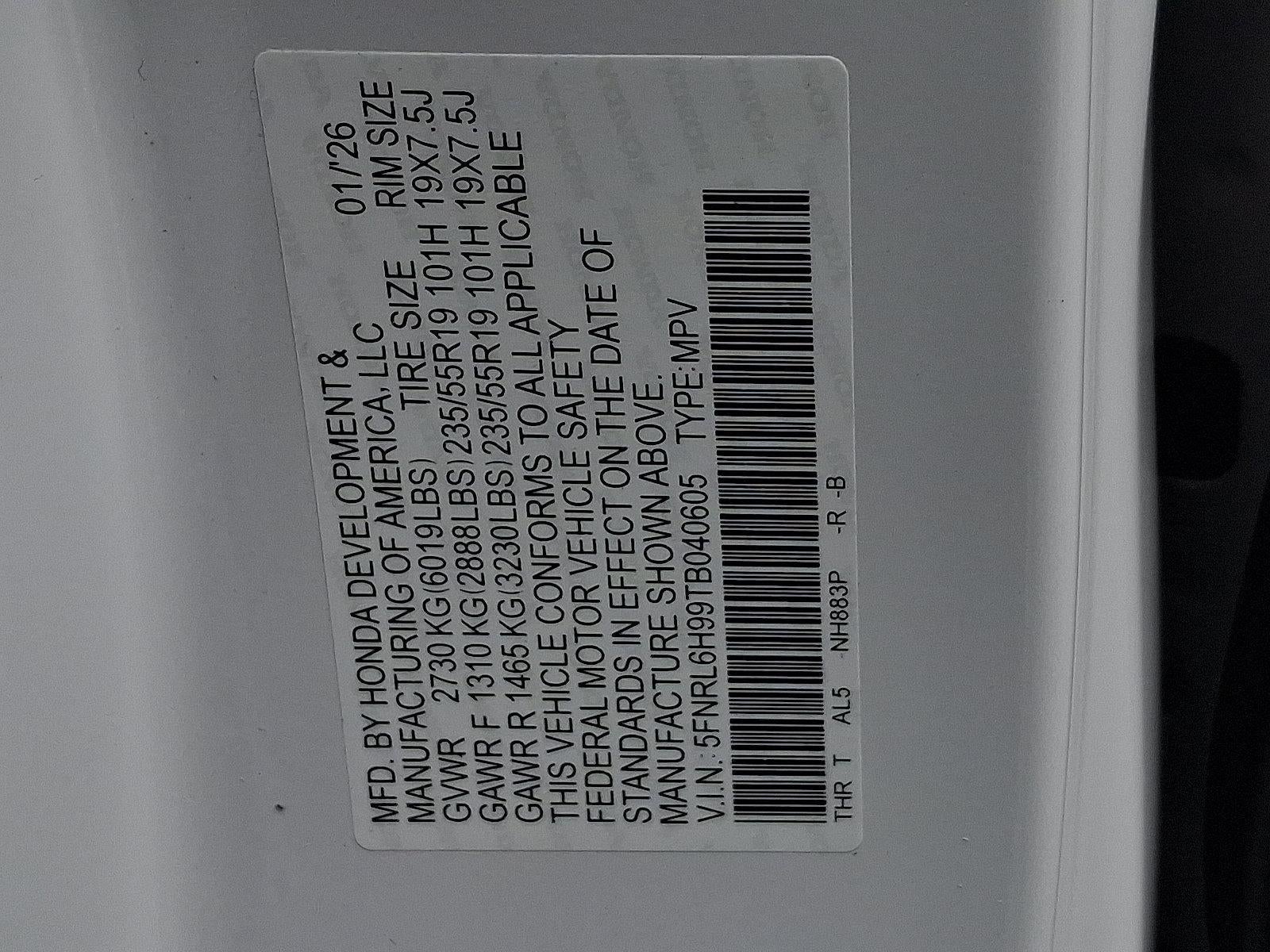 2026 Honda Odyssey Elite Auto