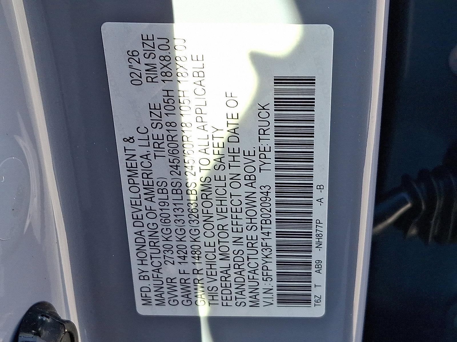 2026 Honda Ridgeline Sport AWD