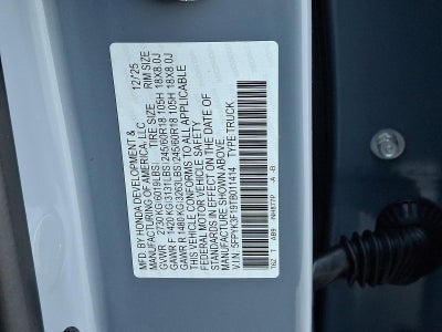 2026 Honda Ridgeline Sport AWD