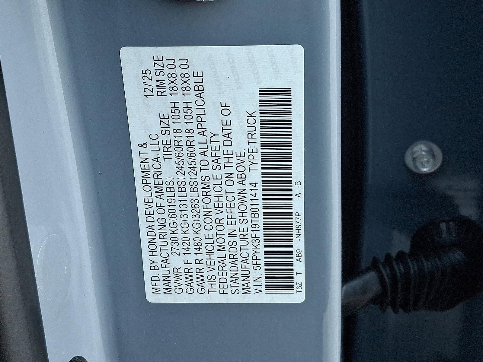 2026 Honda Ridgeline Sport AWD