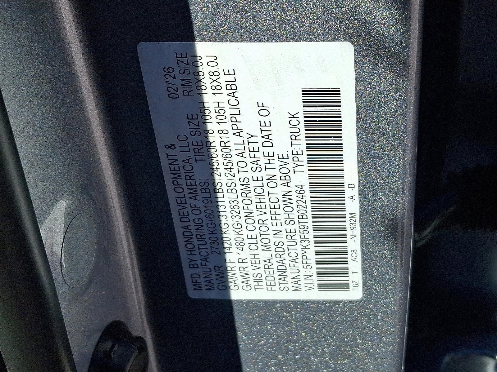 2026 Honda Ridgeline RTL AWD