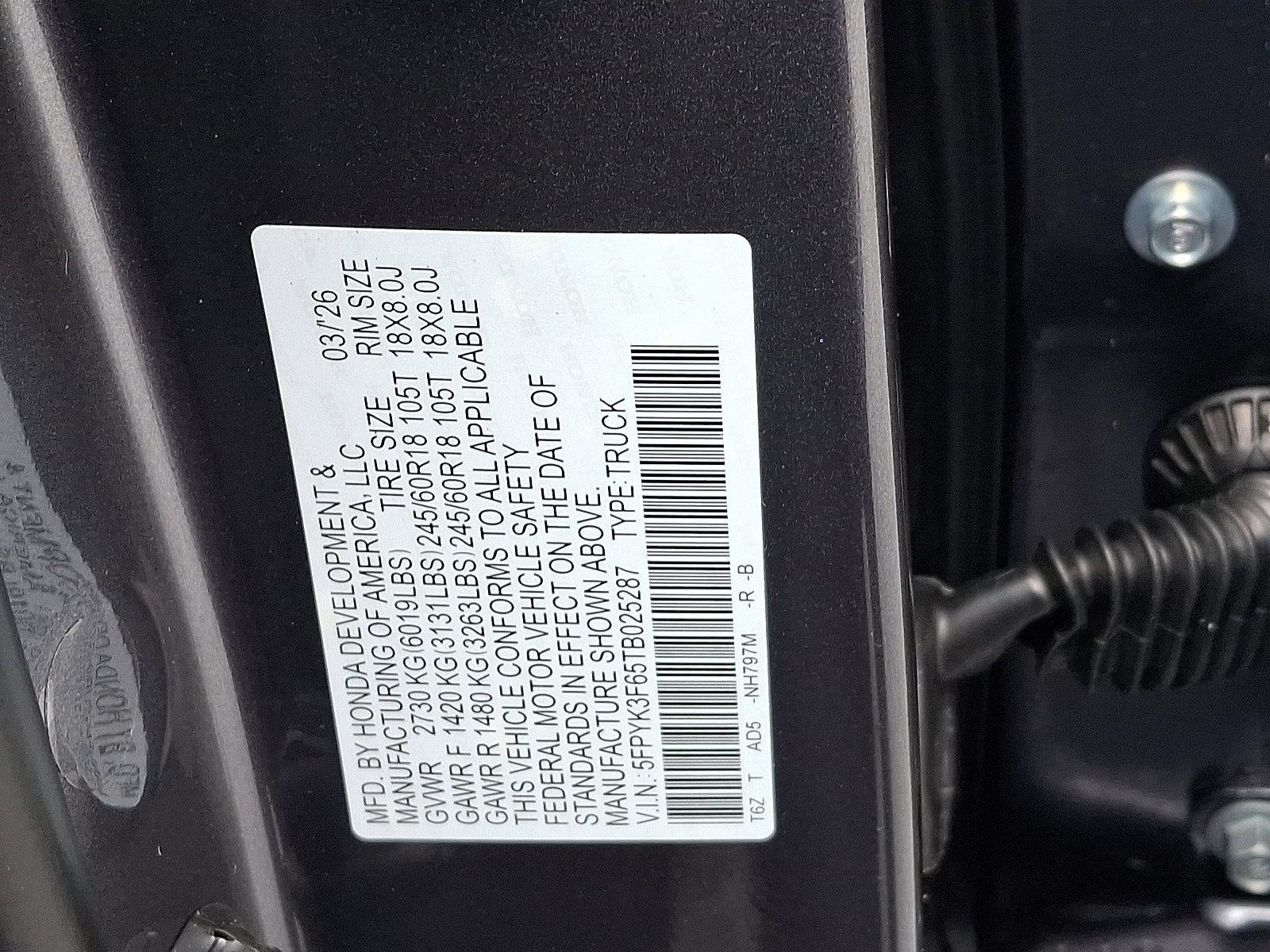 2026 Honda Ridgeline TrailSport AWD