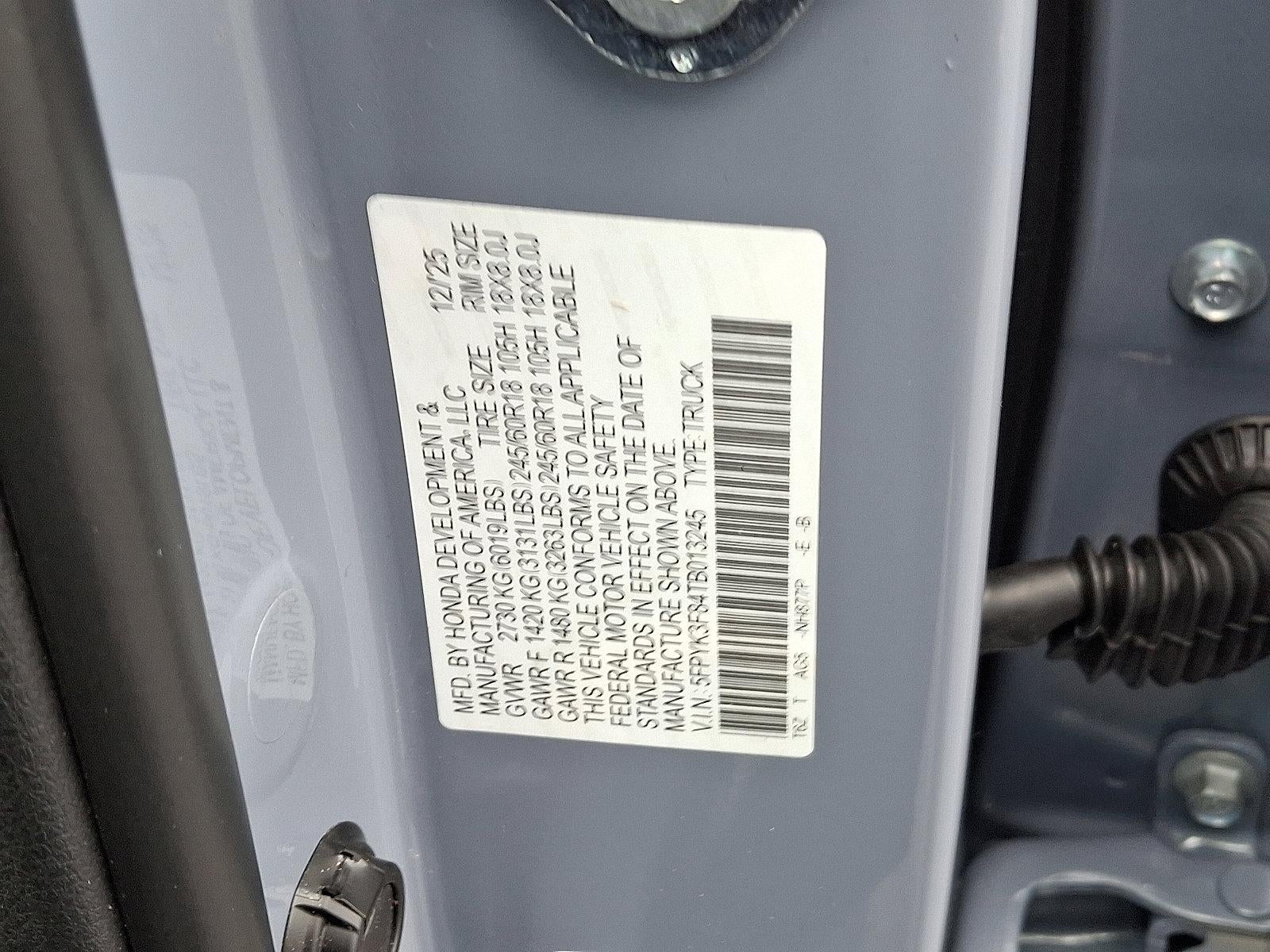 2026 Honda Ridgeline Black Edition AWD