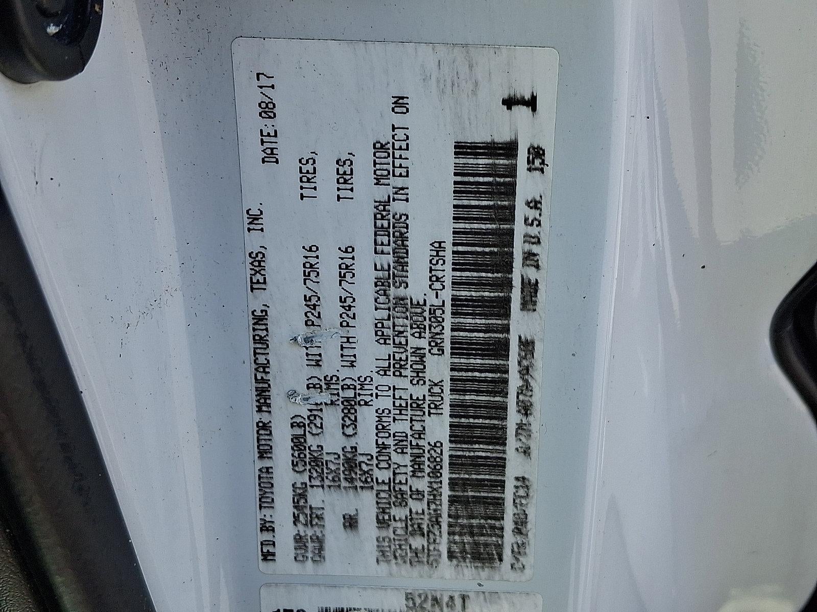 2017 Toyota Tacoma SR5 Access Cab 6' Bed V6 4x4 AT (SE)