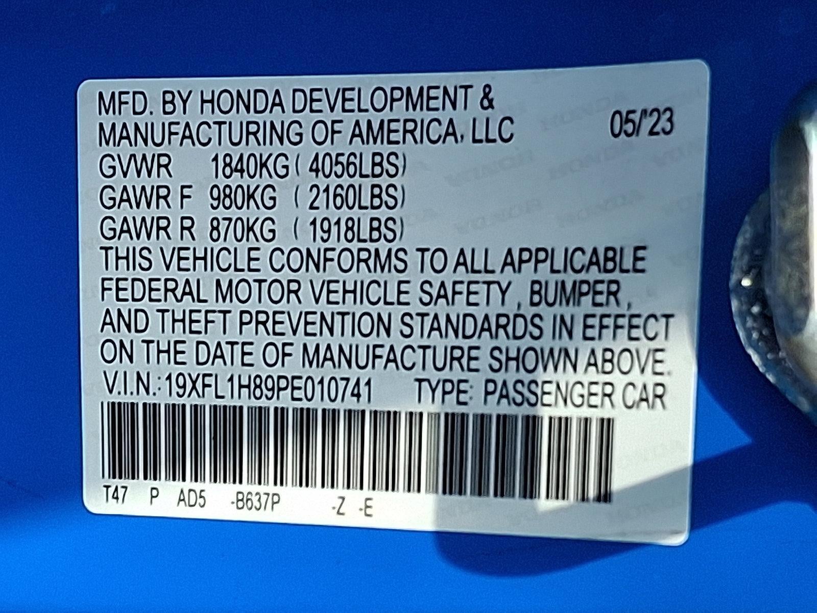 2023 Honda Civic Hatchback Sport Touring CVT