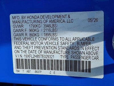 2026 Honda Civic Hatchback Sport CVT