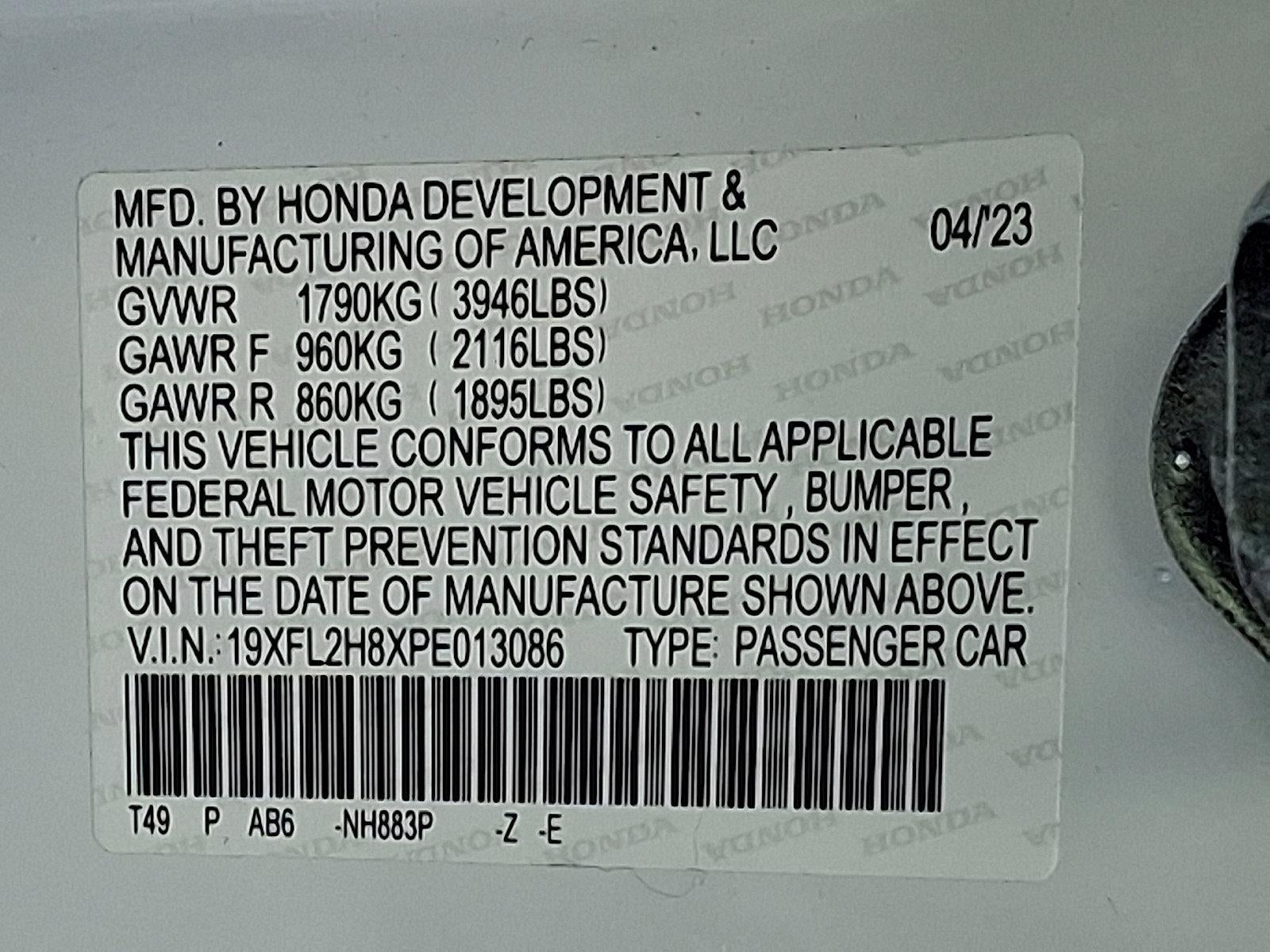 2023 Honda Civic Hatchback Sport CVT