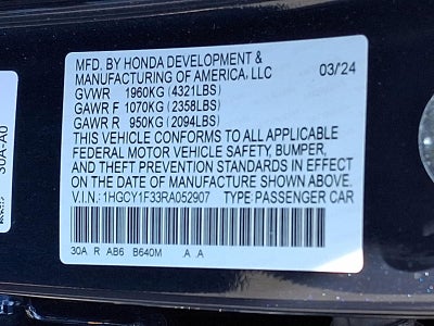 2024 Honda Accord Sedan EX CVT