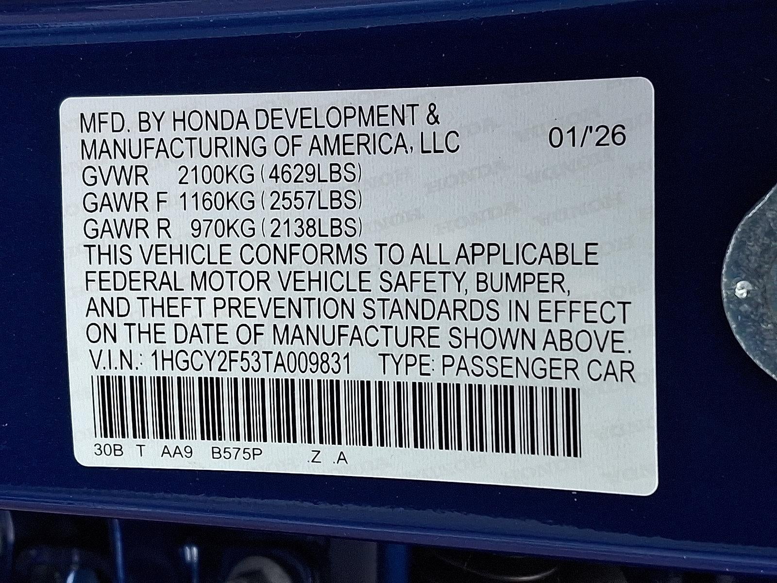 2026 Honda Accord Hybrid Sport Sedan