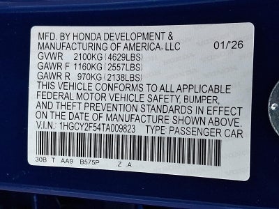 2026 Honda Accord Hybrid Sport Sedan