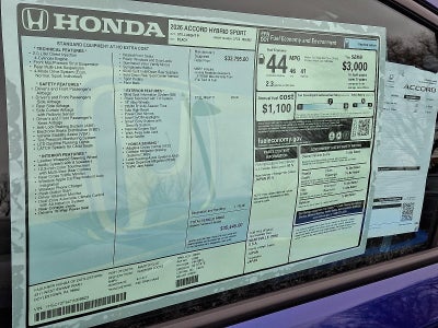 2026 Honda Accord Hybrid Sport Sedan