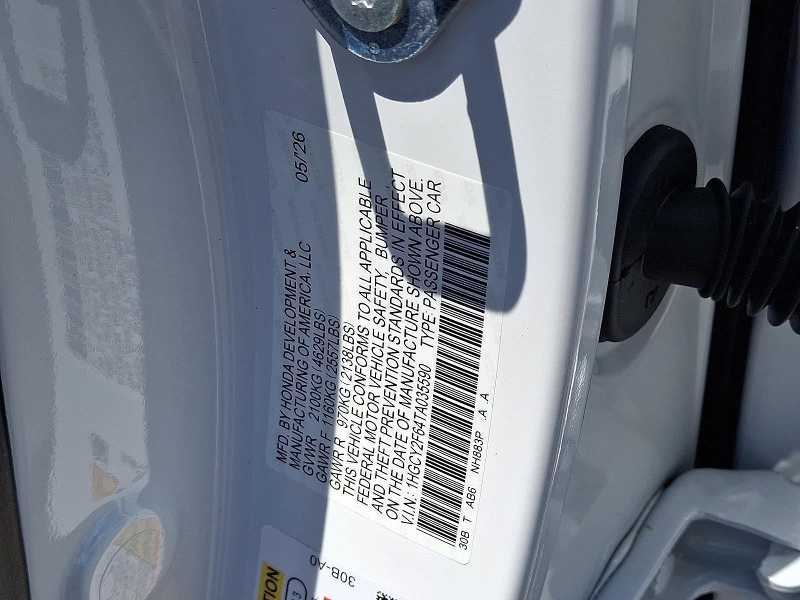 2026 Honda Accord Hybrid EX-L Sedan