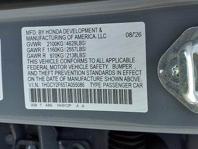 2026 Honda Accord Hybrid EX-L Sedan