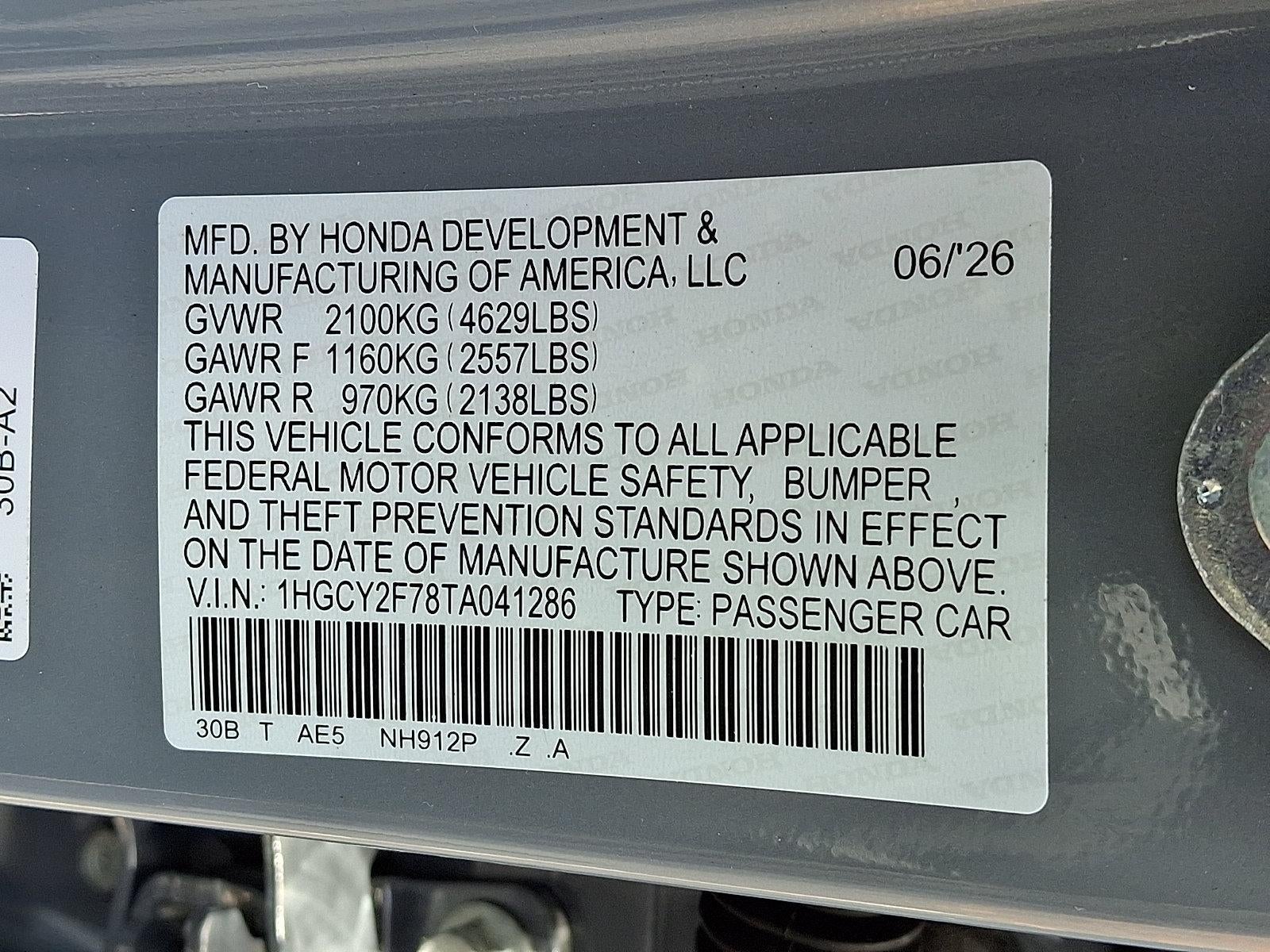 2026 Honda Accord Hybrid Sport-L Sedan