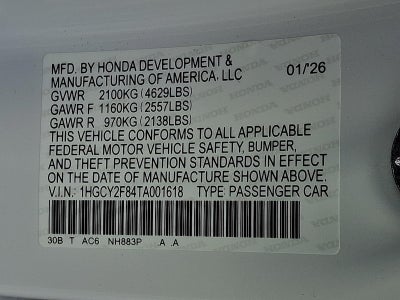 2026 Honda Accord Hybrid Touring Sedan