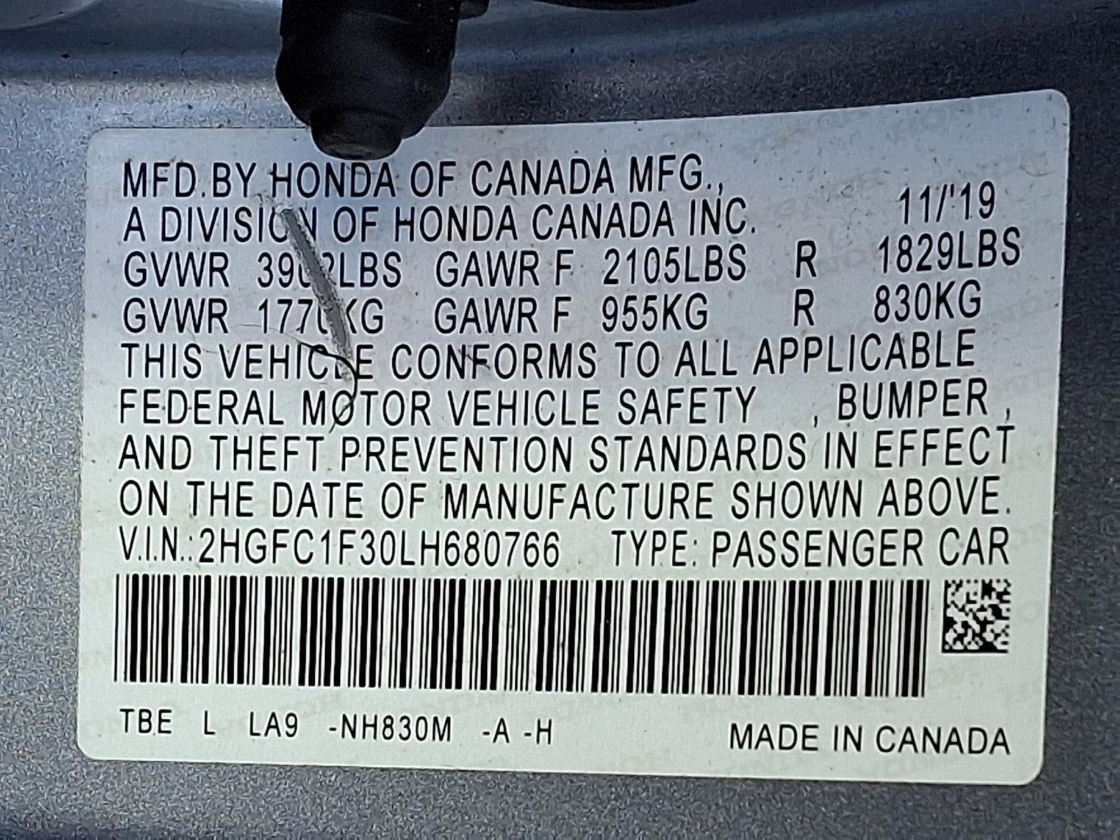 2020 Honda Civic Sedan EX CVT