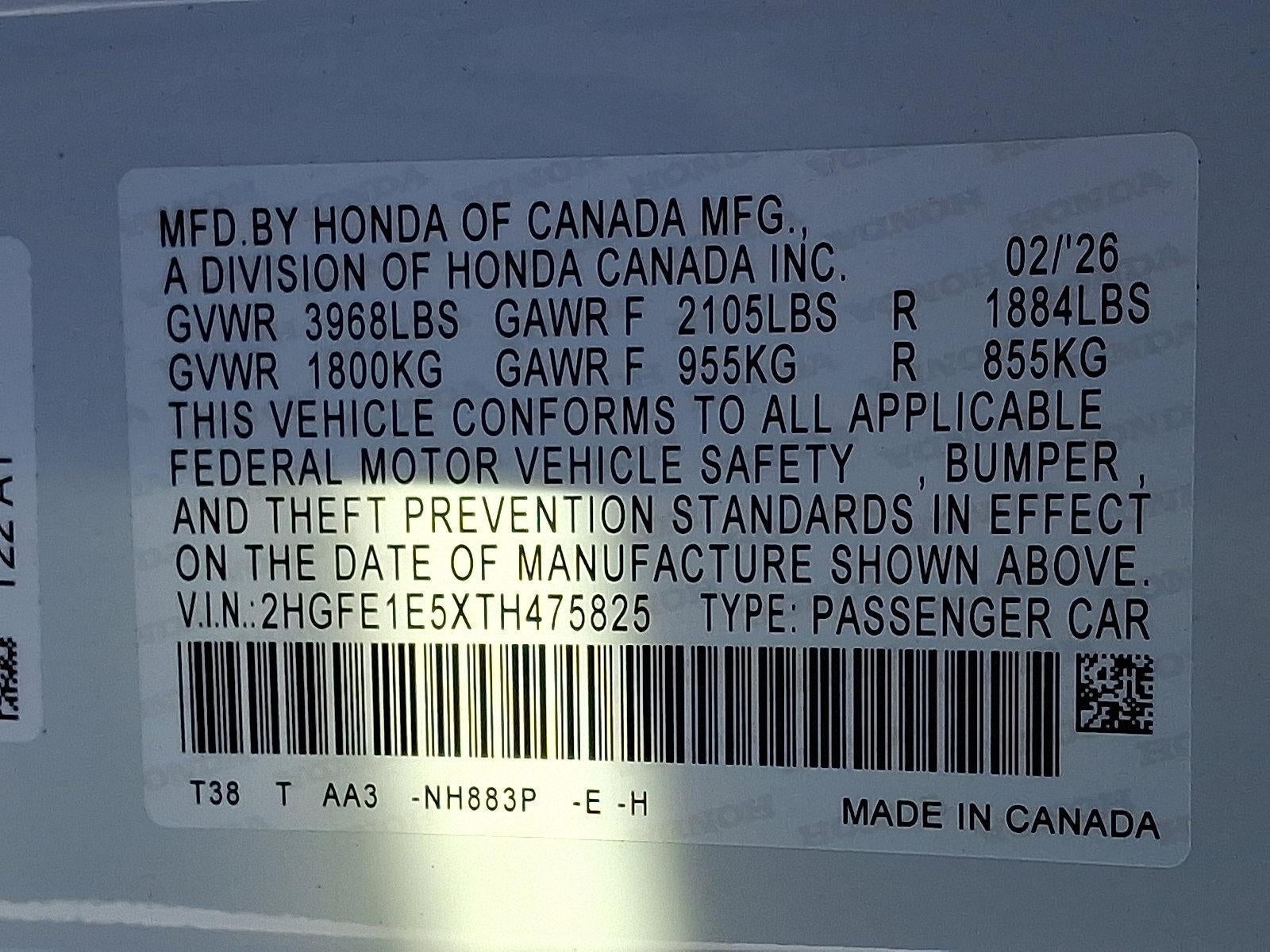 2026 Honda Civic Si Si Manual Sedan