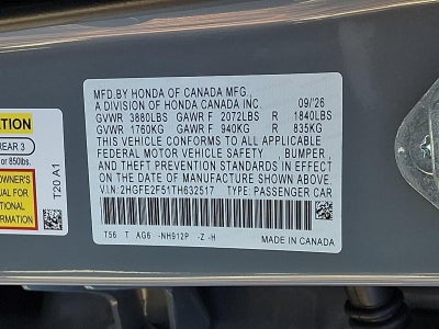 2026 Honda Civic Sedan Sport CVT