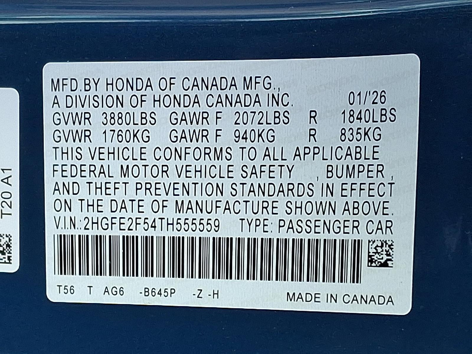 2026 Honda Civic Sedan Sport CVT