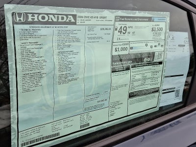 2026 Honda Civic Sedan Hybrid Sport CVT