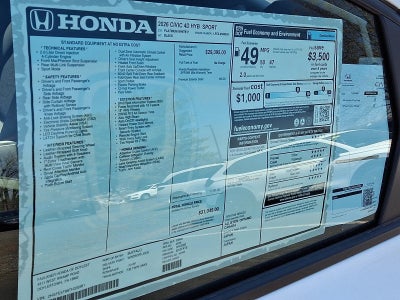 2026 Honda Civic Sedan Hybrid Sport CVT