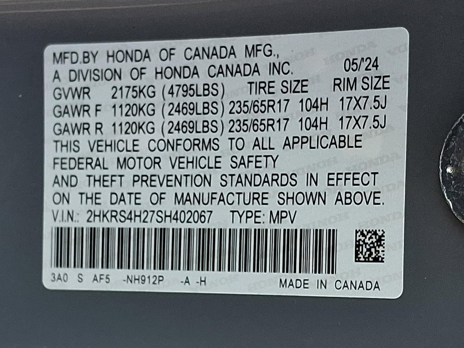 2025 Honda CR-V LX AWD