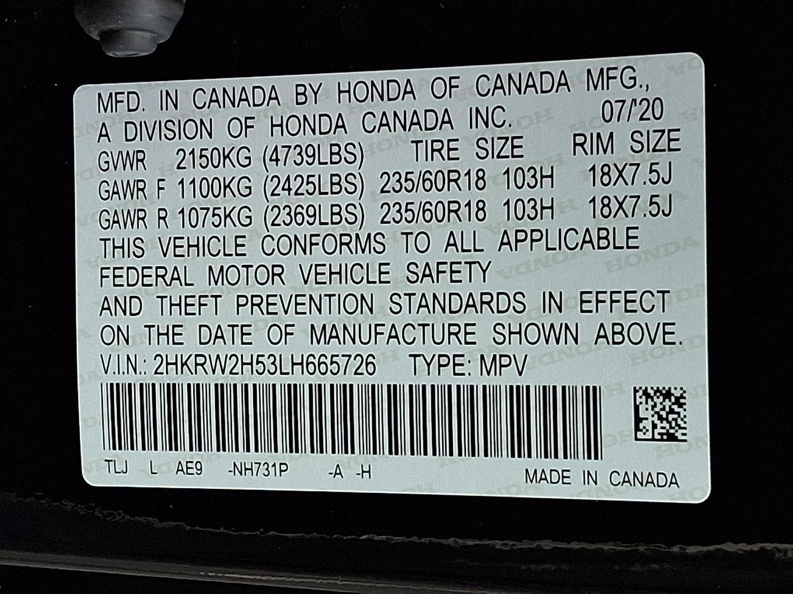 2020 Honda CR-V EX AWD