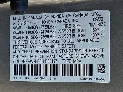 2020 Honda CR-V EX-L AWD