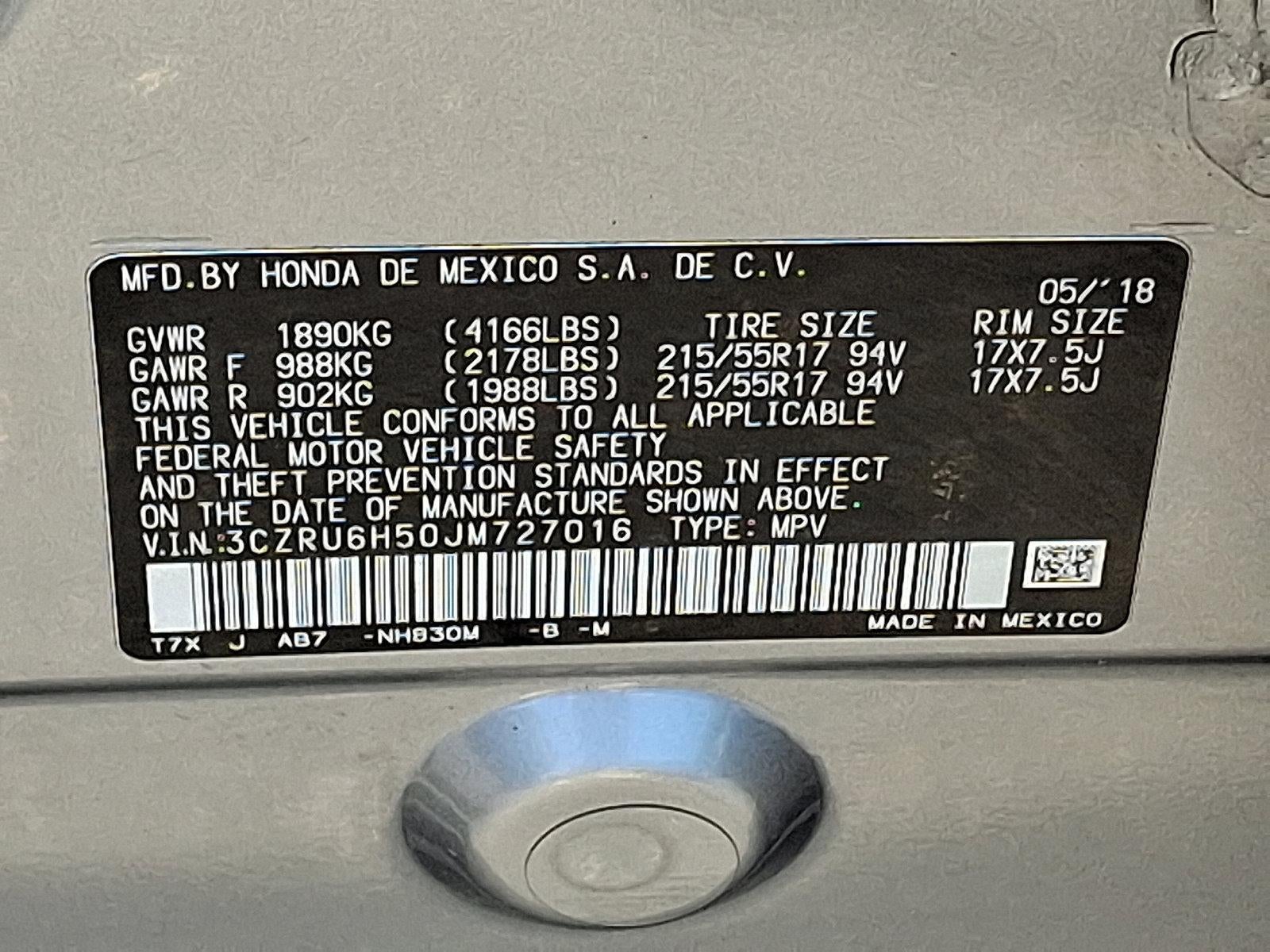 2018 Honda HR-V EX AWD CVT