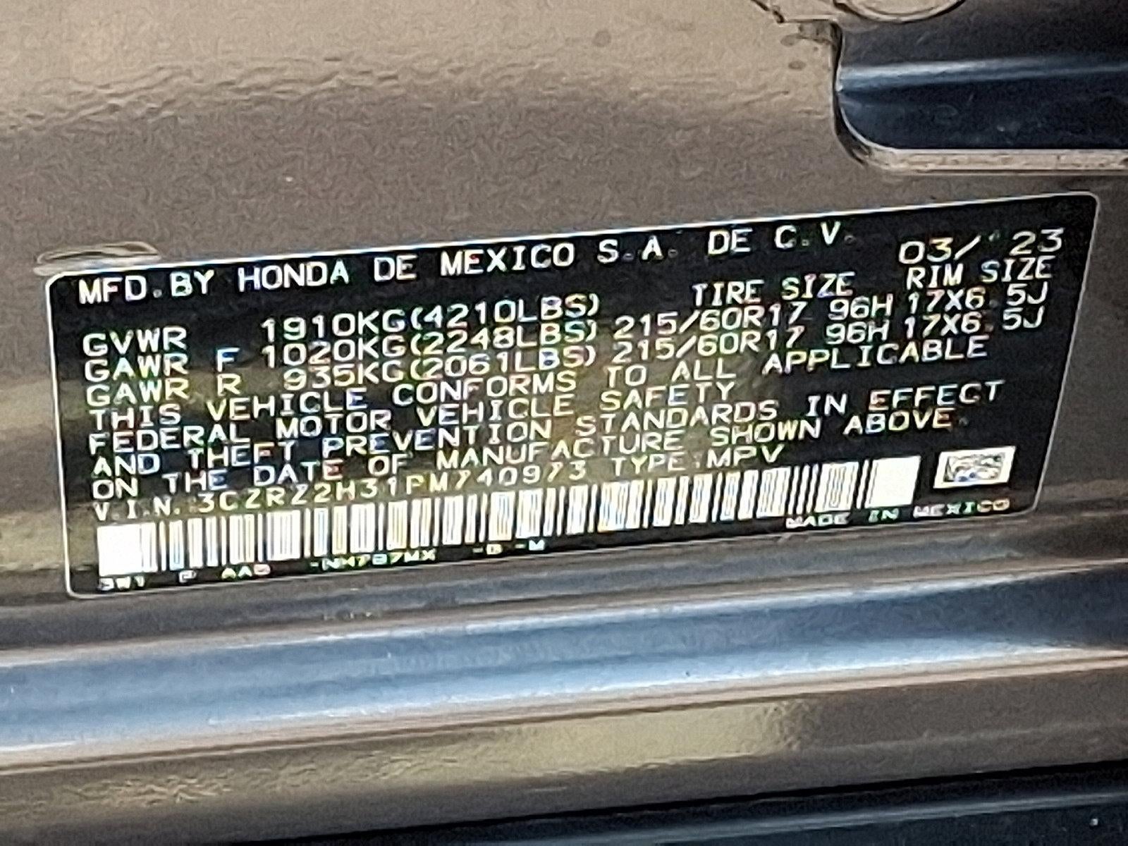 2023 Honda HR-V LX AWD CVT